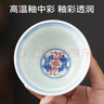 京东京造 釉里红缠枝莲压手杯 茶杯陶瓷功夫茶具压手杯主人杯礼盒120ml 实拍图