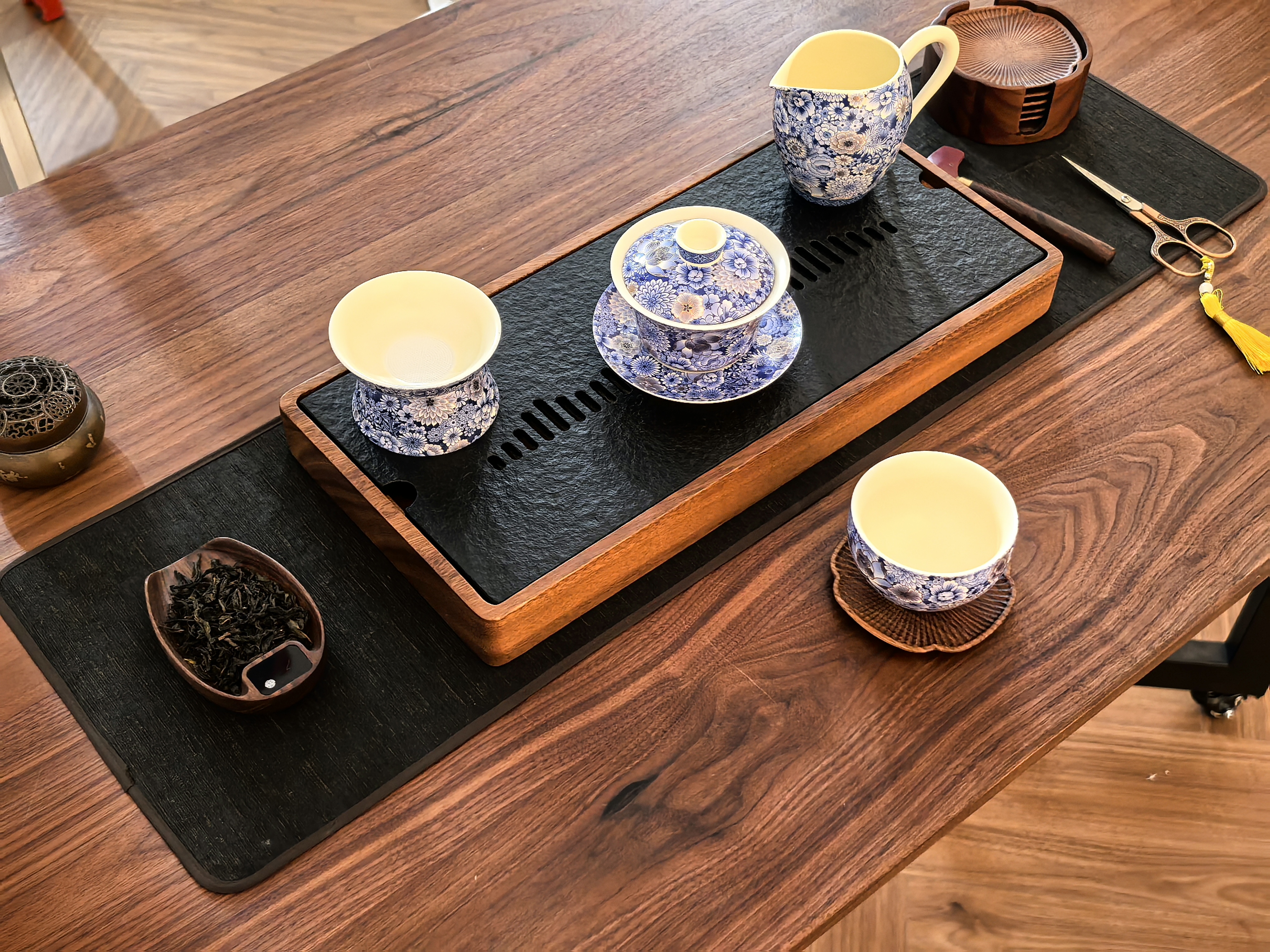 不拙青花主人杯功夫茶杯大容量不烫手高档描金个人专用陶瓷杯篮彩万花 实拍图