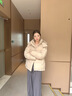 波司登（BOSIDENG）反季羽绒【小蛮腰】羽绒服商场同款女90绒可脱卸帽显瘦保暖外套 优乐卡其7E69-灰色系 S 160/84A 体重约100-110斤 实拍图