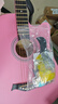 维卡斯（WEIKASI）民谣吉他初学者木吉他单板新手入门练习琴guitar吉它学生男女乐器 38英寸粉红色+礼包【初学推荐】 实拍图