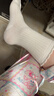 全棉时代月子袜孕妇打底纯棉软弹保暖不勒脚专用抗菌宽口袜3双装 白+白+白 实拍图