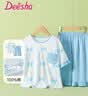 笛莎（DEESHA）【7A抑菌棉】女童春夏短袖五分裤家居服套装宝宝两件套睡衣 实拍图
