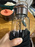 【送杯套】大容量加厚玻璃杯子便携杯茶水分离带杯套泡茶水杯 透明 1000ml吨吨桶 1只装 实拍图