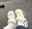 卡骆驰（CROCS）贝雅卡骆班洞洞鞋轻便耐磨一脚蹬休闲鞋女鞋时尚沙滩鞋|205089 冬日白/彩色-1LI 36 /37(220mm) 实拍图