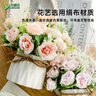 吕姆克仿真花束摆件假花盆栽花盆陶瓷仿真玫瑰清新蓝色套装家居装饰5593 实拍图