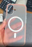 猩球卫士高级感防指纹适用Apple/苹果iPhone17磁吸瓦楞手机壳超薄行李箱条纹保护套磨砂外壳橙 实拍图