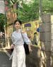 妍莉芬（yanlifen）韩系穿搭女装套装夏季设计感斜肩蓝色衬衫阔腿裤子两件套女新款 蓝色衬衫+白色裤子 S 实拍图
