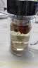 富光双层玻璃杯商务泡茶杯子 大容量男女耐热办公水杯带把黑色320ml 实拍图