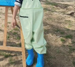 臻佑（Grsaed）儿童下水裤户外玩水服捉鱼赶海半身涉水裤连体鞋防水沙滩淡绿36码 实拍图