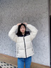 李宁火锅羽绒服丨男女春季保暖宽松立领短款防泼水不易静电面包服外套 米白色(497款)-6 S 实拍图