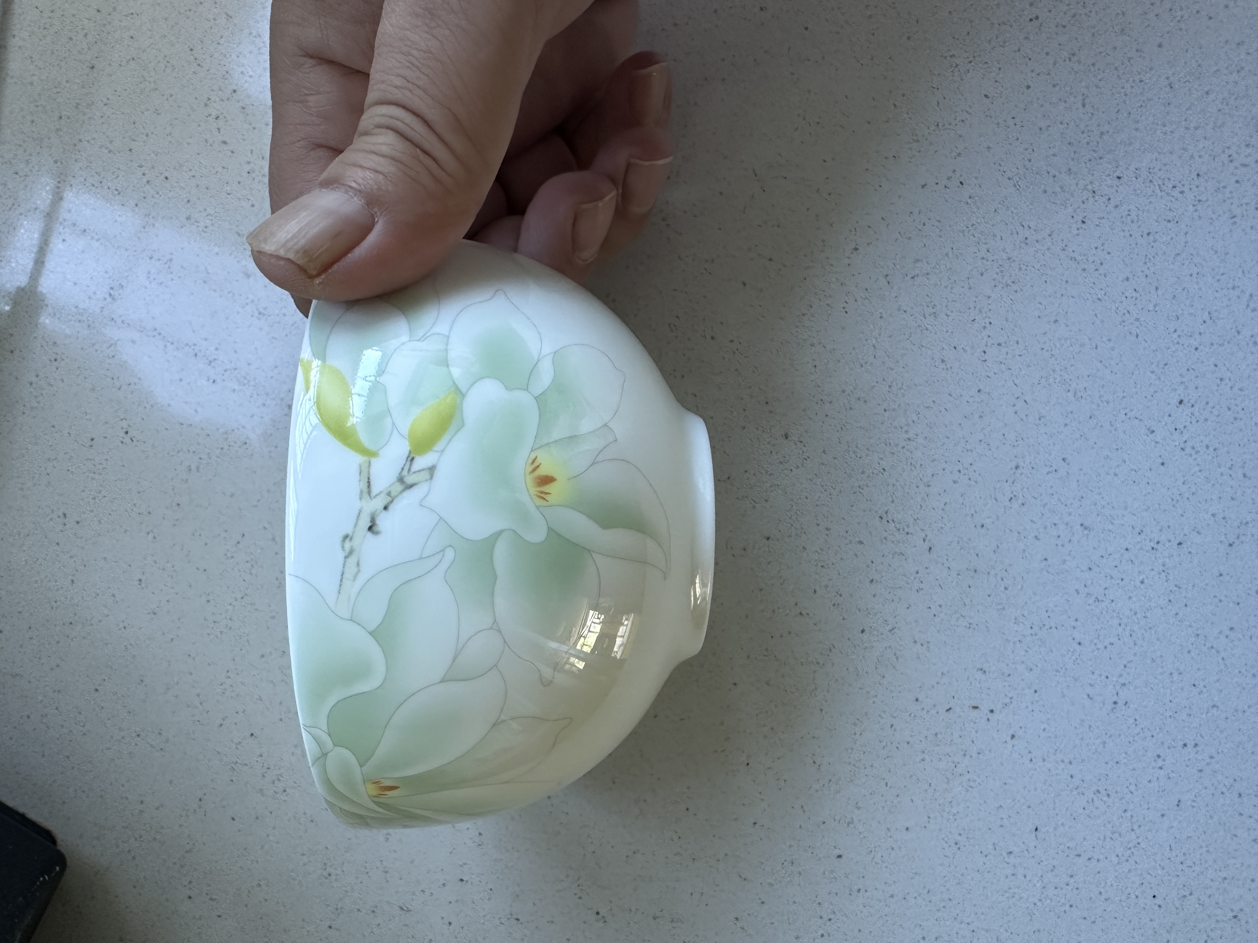 华光泡面碗汤碗碟盘 筷勺 盘碟碗厨具套件 中式骨瓷家用餐具 白玉兰 4.5英寸碗 实拍图