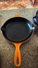 酷彩（Le Creuset）法国进口珐琅锅铸铁20/23/26cm圆形浅煎锅平底煎烤锅多功能平底锅 【1-3口之家】桔色 23cm 实拍图