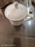 陶相惠茶杯陶瓷盖杯中号骨瓷水杯金边会议杯办公杯酒店商务喝茶开会杯子 实拍图