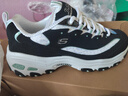 斯凯奇（Skechers）女鞋夏季蕾丝熊猫鞋厚底增高百搭休闲运动经典复古老爹鞋11959 黑色/白色/BKW 37 尺码偏大，建议选小半码 实拍图