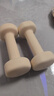 Keep哑铃女士健身家用彩色浸塑环保手铃亚铃全身塑形樱粉1kg*2 实拍图