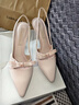 CHARLES&KEITH缎面蝴蝶结尖头高跟凉鞋女生日礼物送女友CK1-60361556 Light Pink浅粉色 36 实拍图