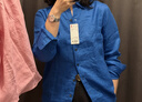 优衣库女装法国麻衬衫/长袖衬衣26春夏新款483868 66 蓝色 M 实拍图