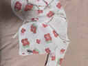 贝瑞加（Babyprints）宝宝上衣2件装纯棉婴儿半背衣A类新生儿护肚系带和尚服 粉66 实拍图