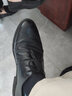 卡帝乐鳄鱼（CARTELO）时尚牛皮男士内增高商务休闲低帮系带皮鞋子男2303 黑色 38 实拍图