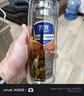 富光尊爵玻璃杯 男女士双层水杯 高硼硅玻璃 304茶隔杯子泡茶杯400ml 实拍图