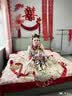 卡帝乐鳄鱼（CARTELO）高档婚庆结婚四件套2026新款大红色新被新婚被套床上用品陪嫁套件 喜事花开-白【送礼盒  A类面料】 1.8m床单款四件套-被套200*230cm 实拍图