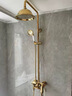 德国全铜卫生间冷热增压家用浴缸简易欧式法式复古淋浴花洒套装 钛金色复古花洒 实拍图