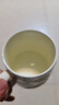 传旗水杯陶瓷马克杯咖啡杯办公杯子男女陶瓷杯简约石纹杯400ml奶油色 实拍图