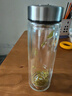 希诺（heenoor）双层玻璃杯男士办公泡茶杯送礼耐高温大容量水杯节日礼物礼盒 经典-加长款410ml 实拍图