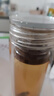 高硼硅双层水晶盖玻璃杯大容量泡茶杯茶水分离安全无毒隔热杯车载 双层直筒杯水晶盖 350ml 1只 实拍图
