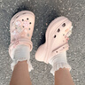 卡骆驰（CROCS）檀健次同款复古小鲸鱼洞洞鞋时尚厚底洞洞鞋花园鞋206302 石英粉-6UR(含智必星) 36 /37(230mm) 实拍图