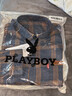 花花公子（PLAYBOY）长袖衬衫男宽松春秋季潮流格子衬衫男士休闲衬衣外套 黄色 XL 实拍图