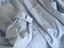 百搭纯棉衬衫翻领长袖宽松女装上衣休闲衬衣女夏衣服新款 蓝色 2XL 实拍图