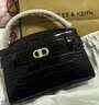 CHARLES&KEITH鳄鱼纹凯莉包手提斜挎婚包包女包生日520礼物CK2-50270880-1 Black黑色 S 实拍图