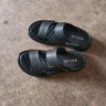 百丽父亲节礼物男鞋两穿凉拖鞋夏商场款牛皮休闲沙滩凉鞋 黑色哑光 39 实拍图