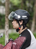 FGHGF3C认证特大码头盔大头围大号电动摩托车男四季通用夏季安全帽 【大头围专属丨透气风道】短镜-黑 实拍图