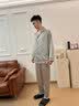 DOEO2026新款真丝睡衣男夏薄款送男友轻奢高级感桑蚕丝家居服礼盒套装 银杏【长袖+长裤】 M 100-120斤 实拍图