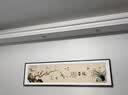 良木主卧老人卧室床头挂画新中式茶室装饰画客厅沙发背景墙壁画高级感 J1-暖居-棕木框+布艺 30*120CM 实拍图