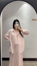 普雷芳孕妇连衣裙夏季2026新款高级感背心裙套装防晒衬衫上衣洋气孕妇装 粉色背心裙【优质推荐版】 XL(建议130-150斤) 实拍图