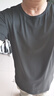 战浩【2件】冰丝莫代尔棉短袖t恤男夏季青年薄纯白色打底衫圆领半袖体 黑色+黑色 XL 建议【135-150斤】 实拍图