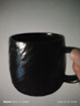 品喻（PINYU）石纹情侣马克杯个性陶瓷大容量办公室家用简约生日礼物500ml黑色 实拍图