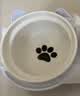 licheers猫碗陶瓷猫粮双碗斜口不黑下巴宠物幼猫咪吃饭食盆喝水喂食一体 实拍图
