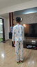 红豆儿童睡衣男女童春夏薄款纯棉家居服套装长袖裤空调服J3129浅蓝150 实拍图