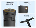 TELESIN(泰迅)适配大疆pocket4/3三脚架大疆action6 5pro/4桌面便携运动相机三脚架 落地秒开 1/4螺丝接口 实拍图