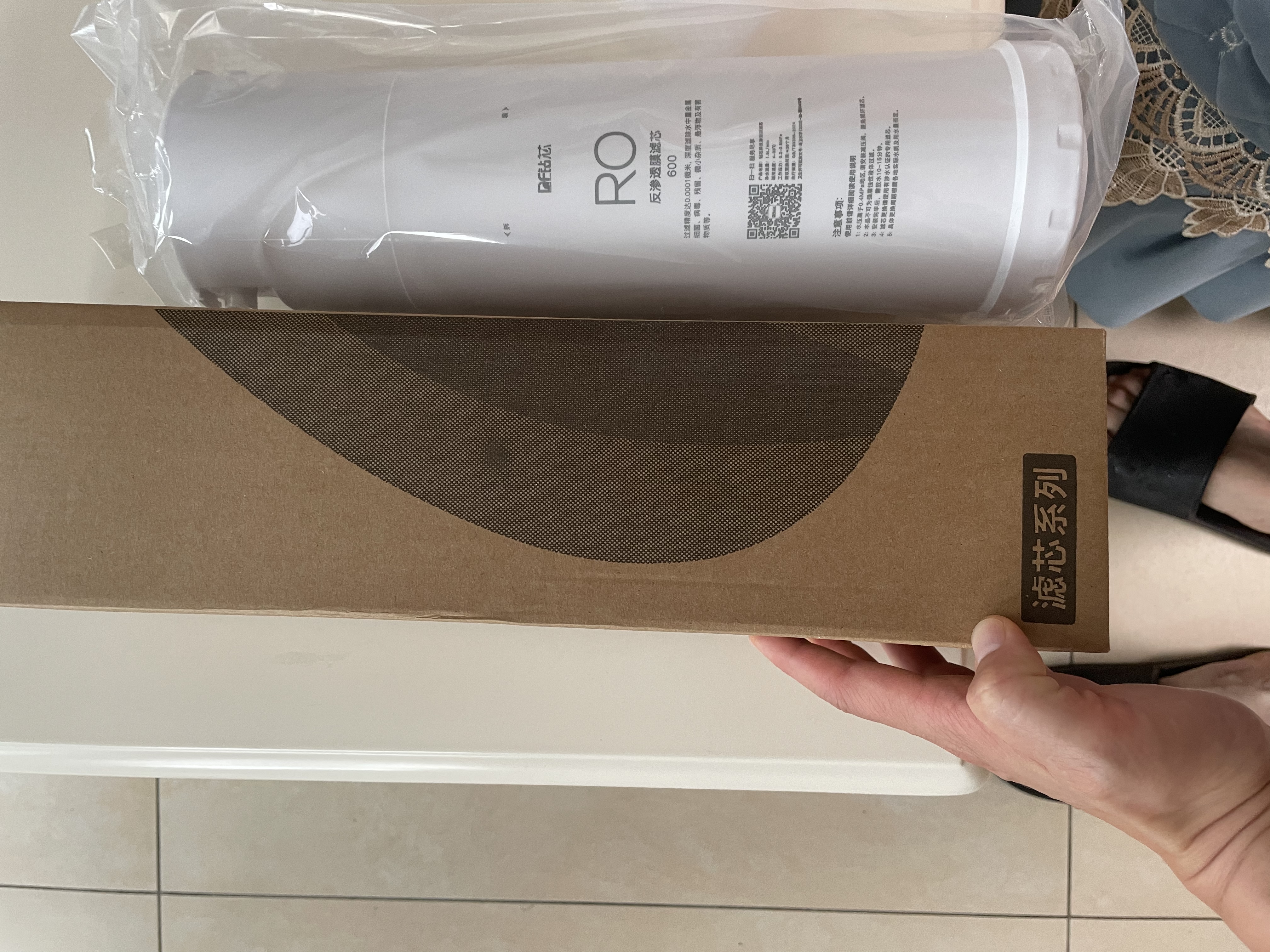 钻芯 适配沁园净水器滤芯小白鲸/小水钻/小净灵系列套餐KRL5003/05/KRL3913/3916 600gRO膜反渗透滤芯 实拍图