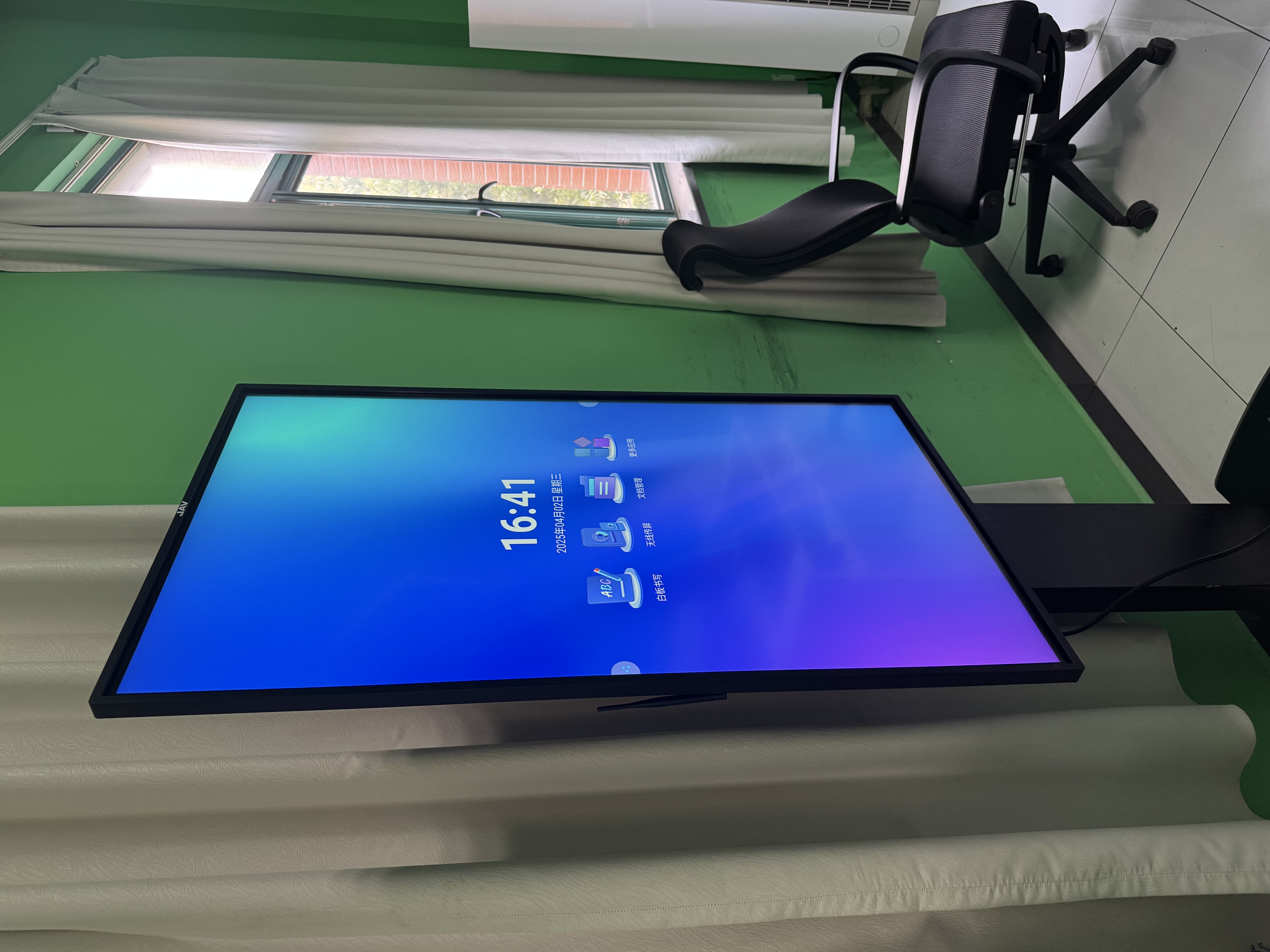 JAV55英寸AI直播大屏可移动电视触控显示器教学一体机竖屏投屏旋转抖音题词会议平板LED55C3k 实拍图