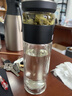 京东京造玻璃杯 全能茶水分离杯 泡茶杯双层泡茶分离杯子男士钻石黑330ml 实拍图