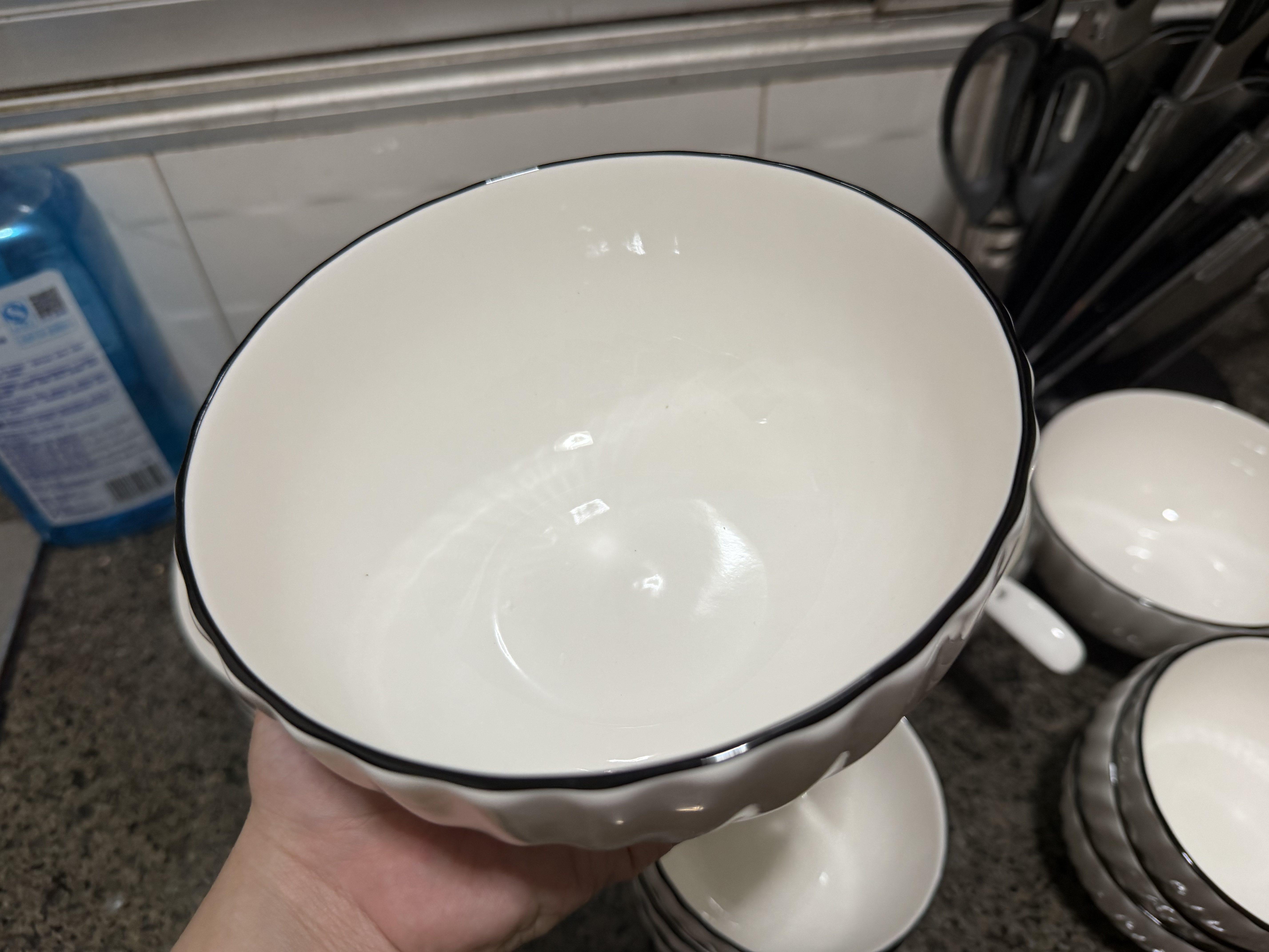 洁雅杰碗碟套装欧式家用陶瓷餐具套装盘碗碟礼盒装乔迁送礼26头玄月 实拍图