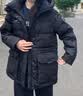 波司登（BOSIDENG）冬季羽绒90绒鹅绒极寒羽绒服女士加厚连帽商场同款时尚百搭外套 冰穹提花黑|9CW3 S 160/84A 体重约100-110斤 实拍图