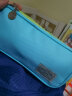 国誉（KOKUYO）淡彩曲奇双拉链便携大容量学生文具盒笔袋210*93*30（+40）mm 蓝/绿 WSG-PCC12-1 实拍图