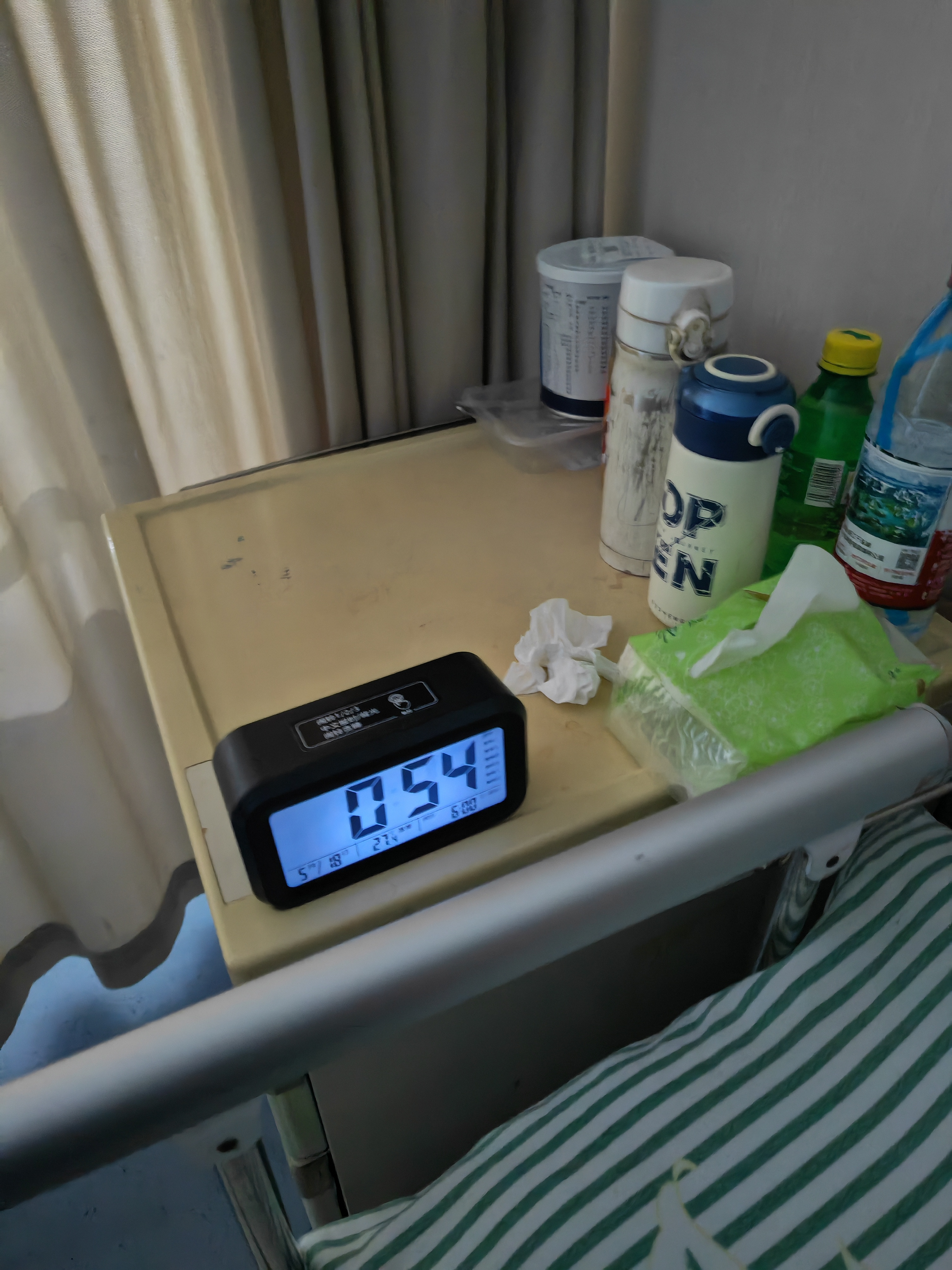 墨斗鱼电子闹钟黑色大屏幕多功能卧室床头钟学生专用起床神器生日礼物 实拍图